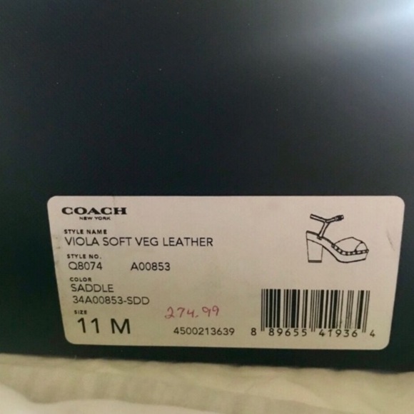 {Coach} BNWB Studded Platform Sandals - Picture 8 of 8